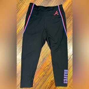 Pink Victoria Secret Ultimate 5th & Ocean MLB Official Braves Yoga Pant Sz L